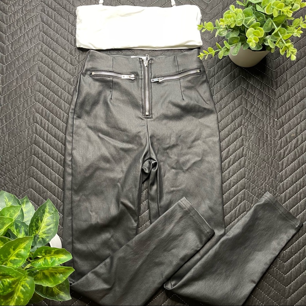 PRINCESS POLLY faux leather pants - Black